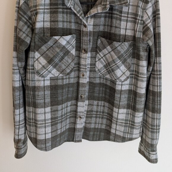 Beach Lunch Lounge Collection Flannel – XS Green & White Plaid - Picture 4 of 6
